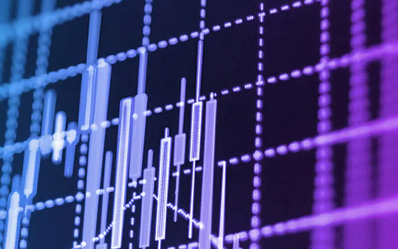graph on grid background