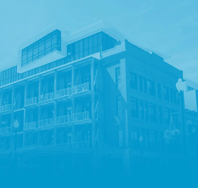 building in blue